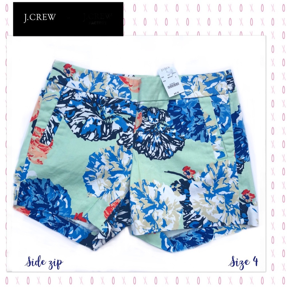 J. Crew patterned Chino Shorts Size 4